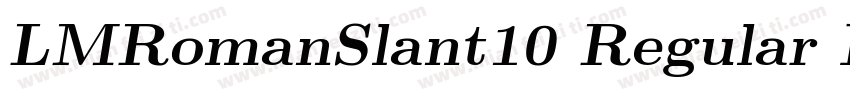 LMRomanSlant10 Regular Identity H字体转换